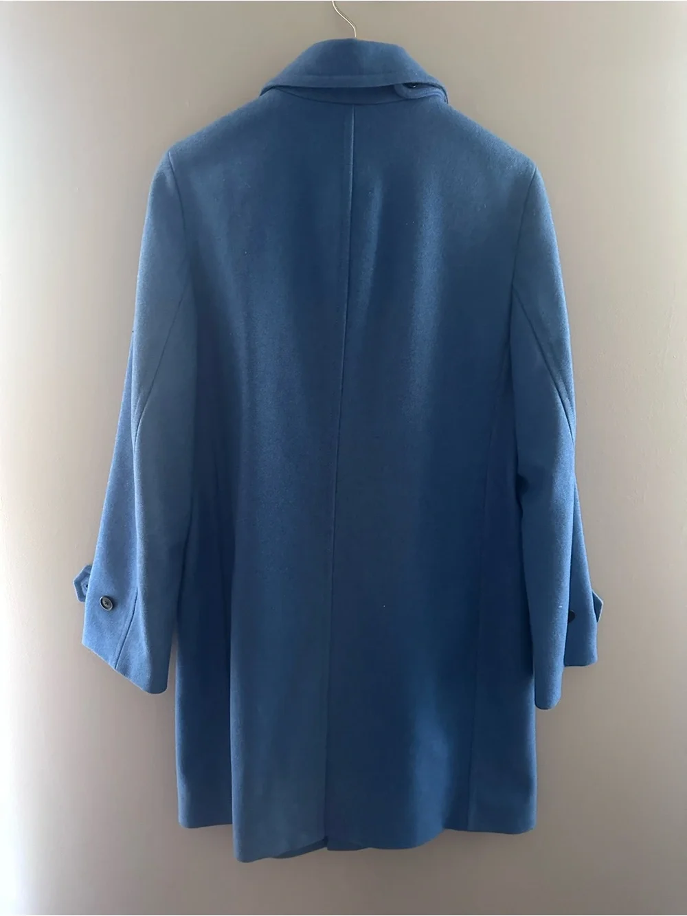 J. Crew Mid-Length Blue Wool Coat